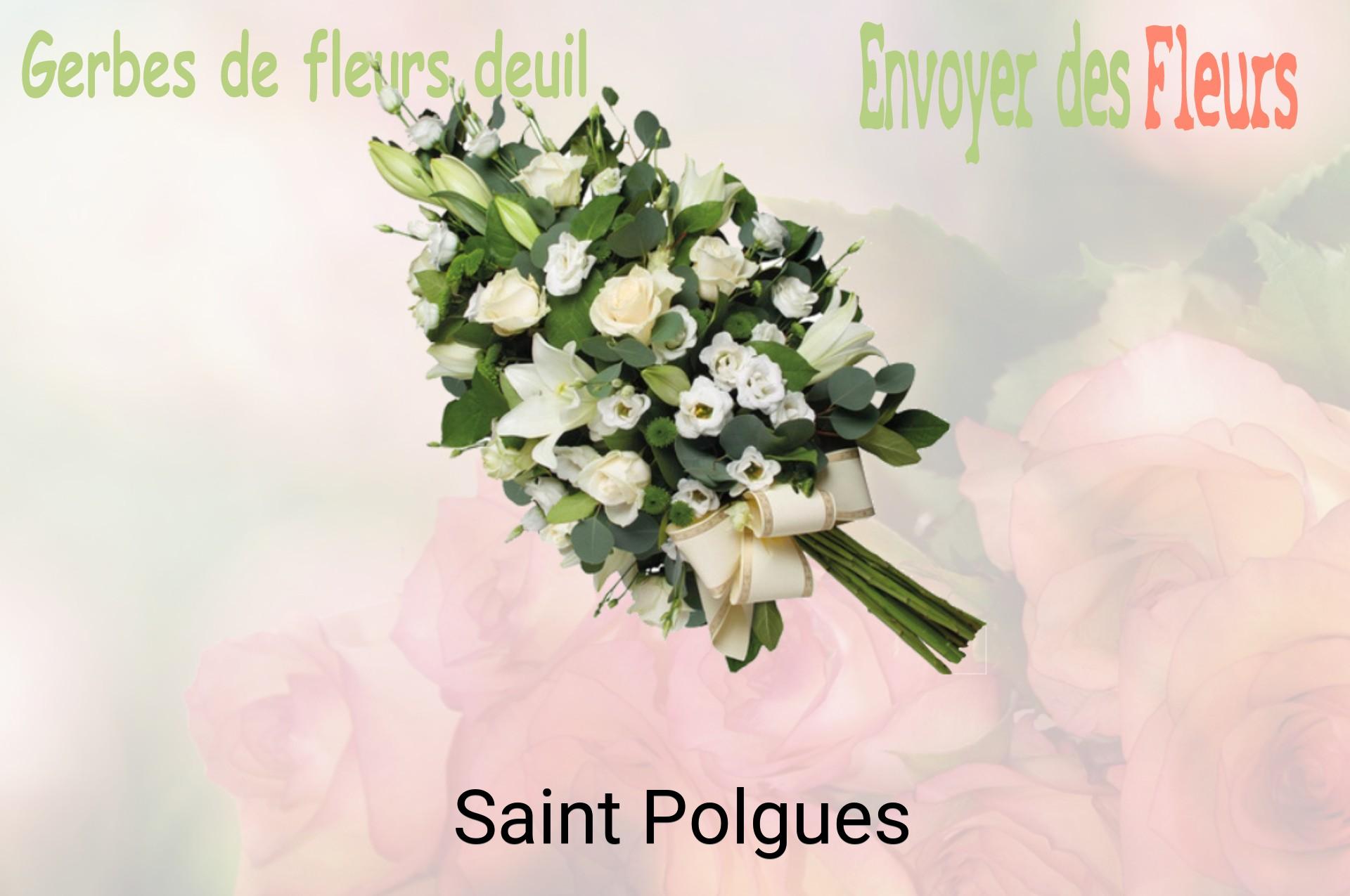 Gerbe de fleurs de deuil livrée à Saint-Polgues